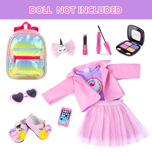 18 Inch Doll Makeup Accessories and Clothes Play Set R78576