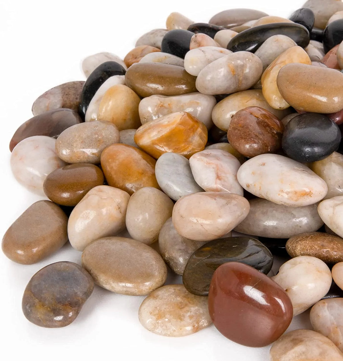 15 Pounds Polished River Rocks 1 to 1 3/4 Inch C728021
