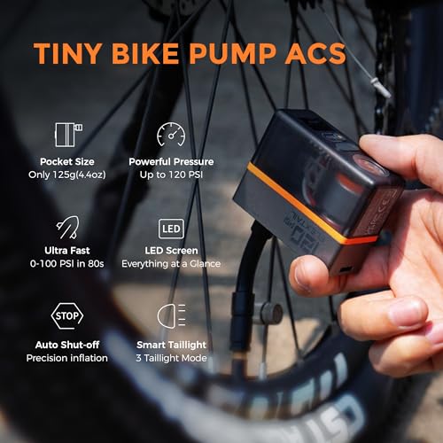 120 PSI Portable Electric Bike Tire Pump with Gauge S16889