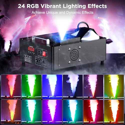 1500W Fog Machine with Lights 24 RGB LED 2.5 Liters L8792
