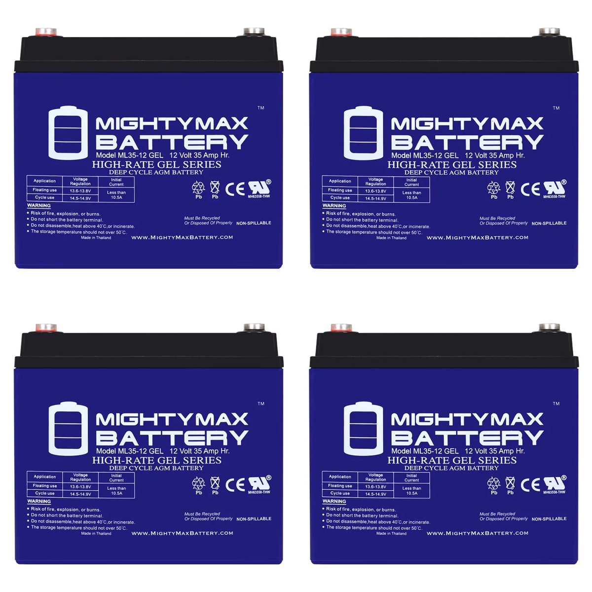 12V 35AH Battery 4 Pack I8664