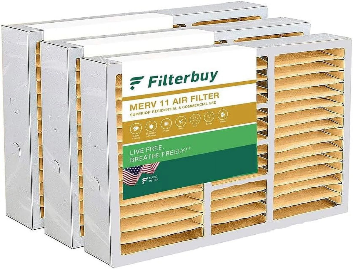 16x25x5 MERV 11 Pleated HVAC Air Filters (3-Pack) U479