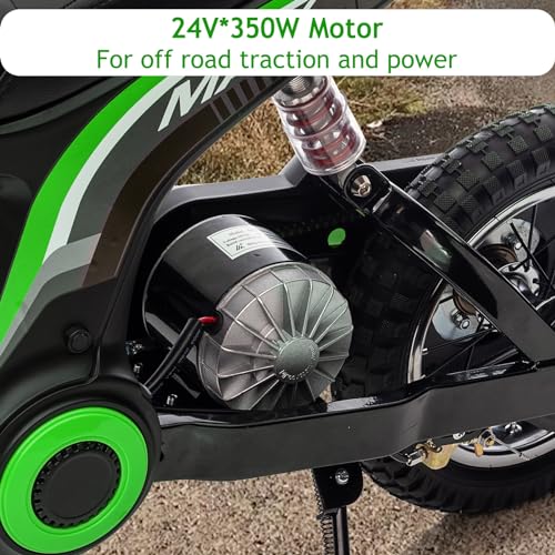 24V Electric Dirt Bike 350W Motor 14.29 MPH Dual Suspension R872759