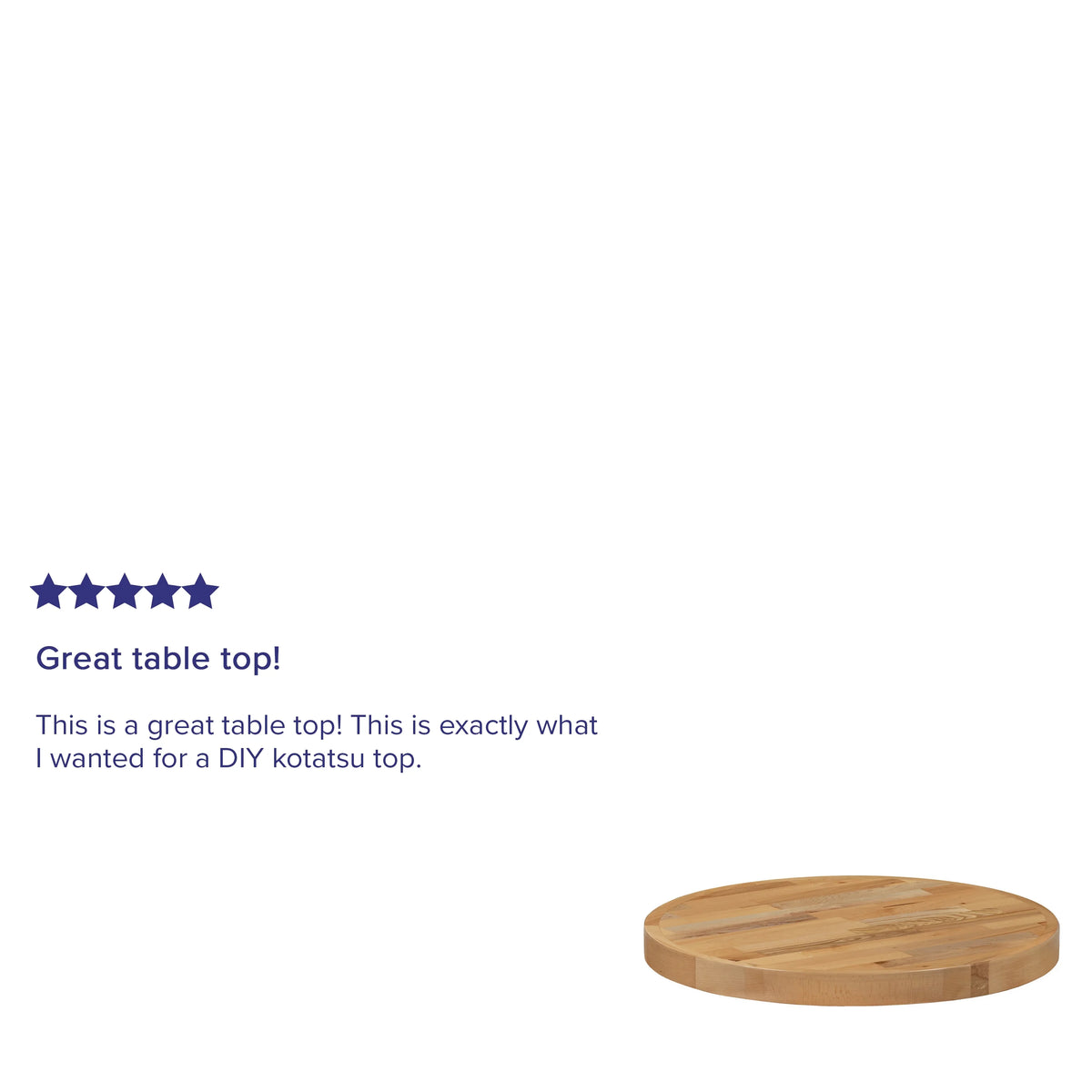 24" Round Butcher Block Style Table Top Q788