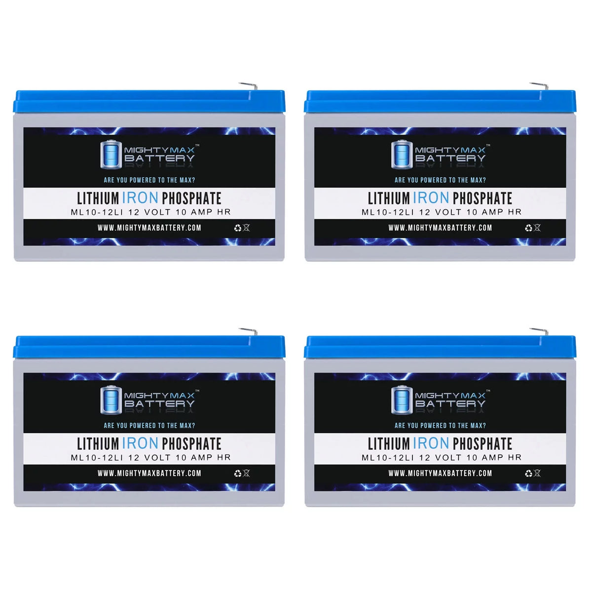 12V 10AH Lithium Replacement Battery 4 Pack T560