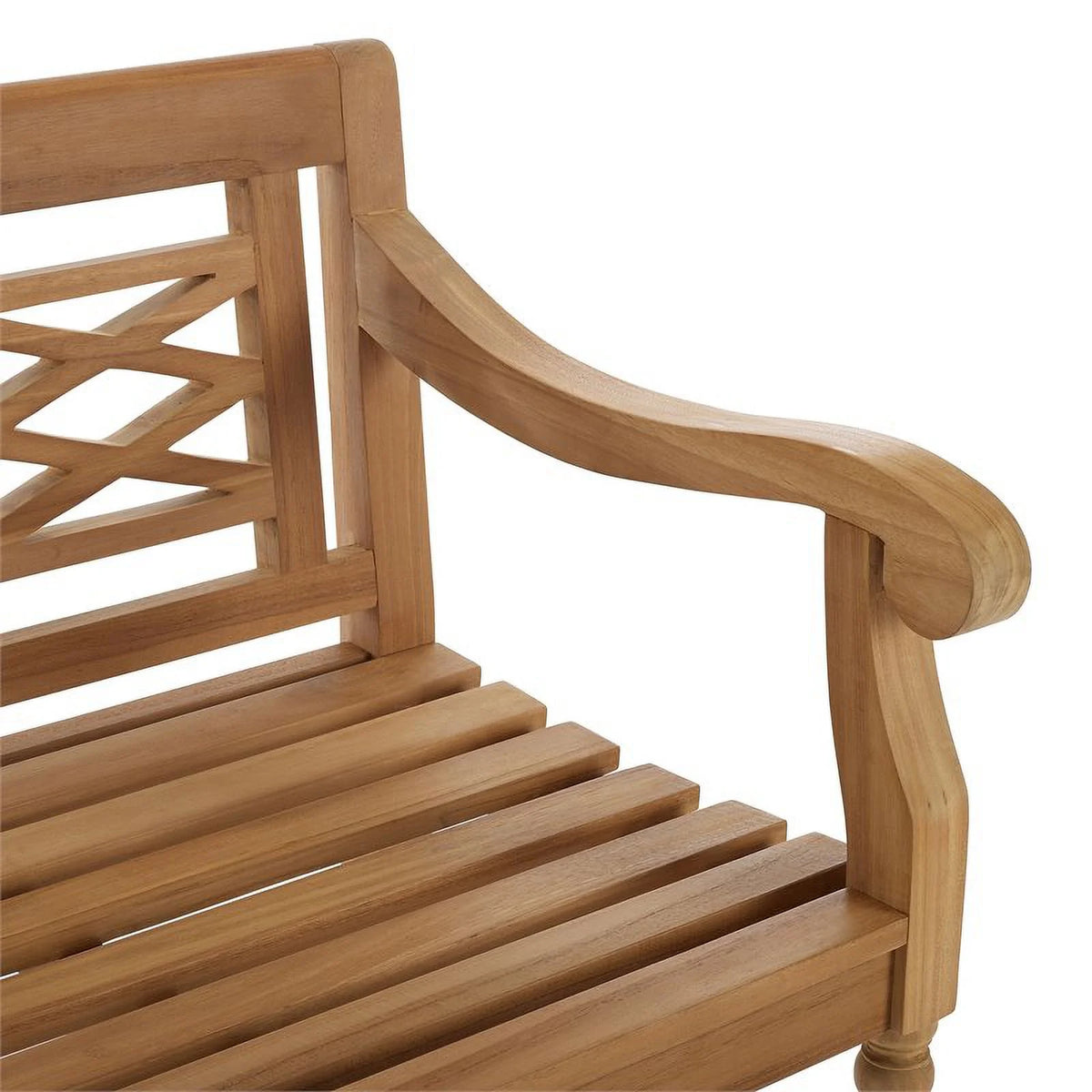 2-Person Teak Wood Indoor Outdoor Bench X24916
