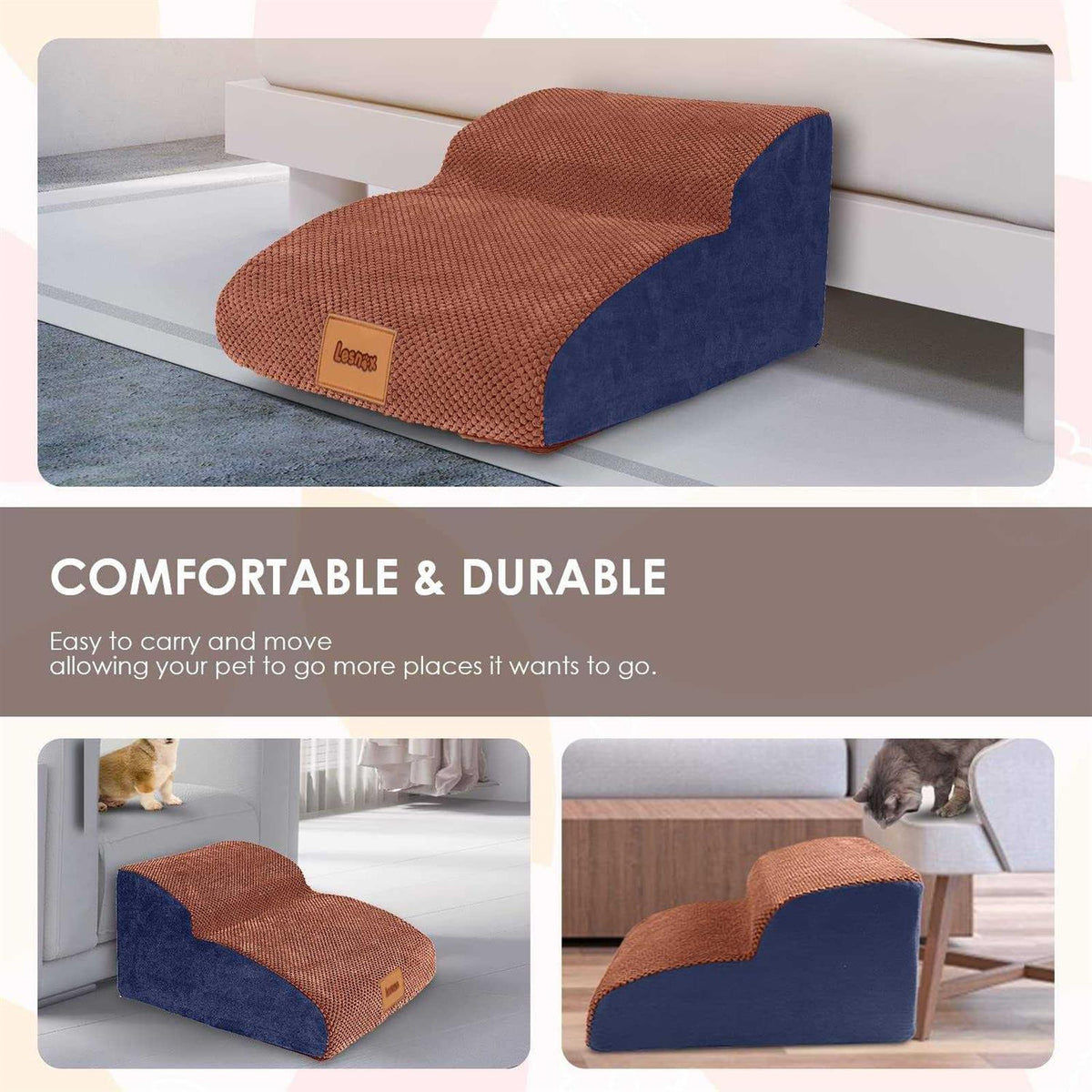 2-Step 30D Foam Dog Stairs Y9286