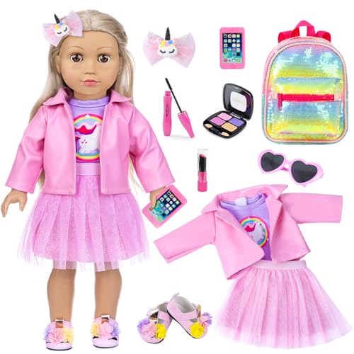 18 Inch Doll Makeup Accessories and Clothes Play Set R78576