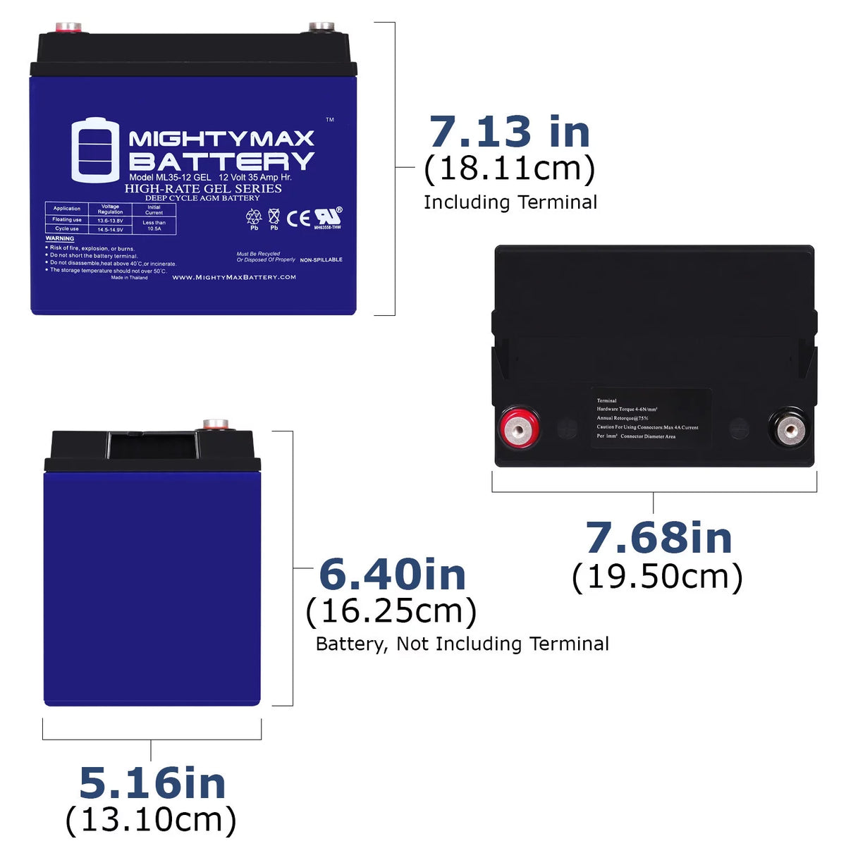 12V 35AH Battery 4 Pack I8664