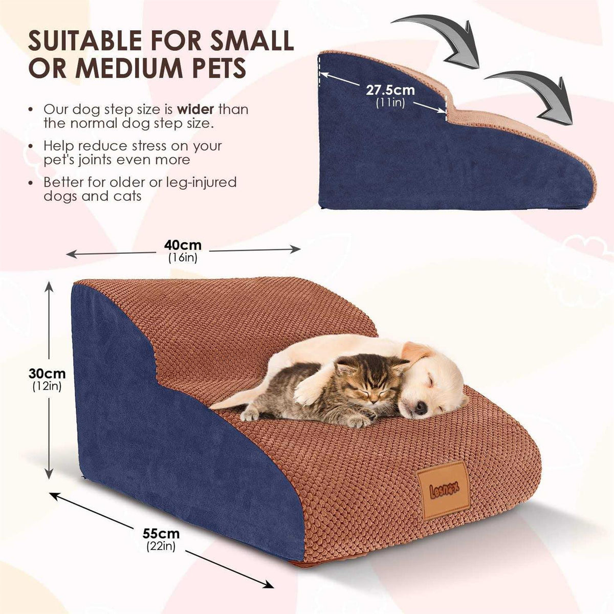 2-Step 30D Foam Dog Stairs Y9286