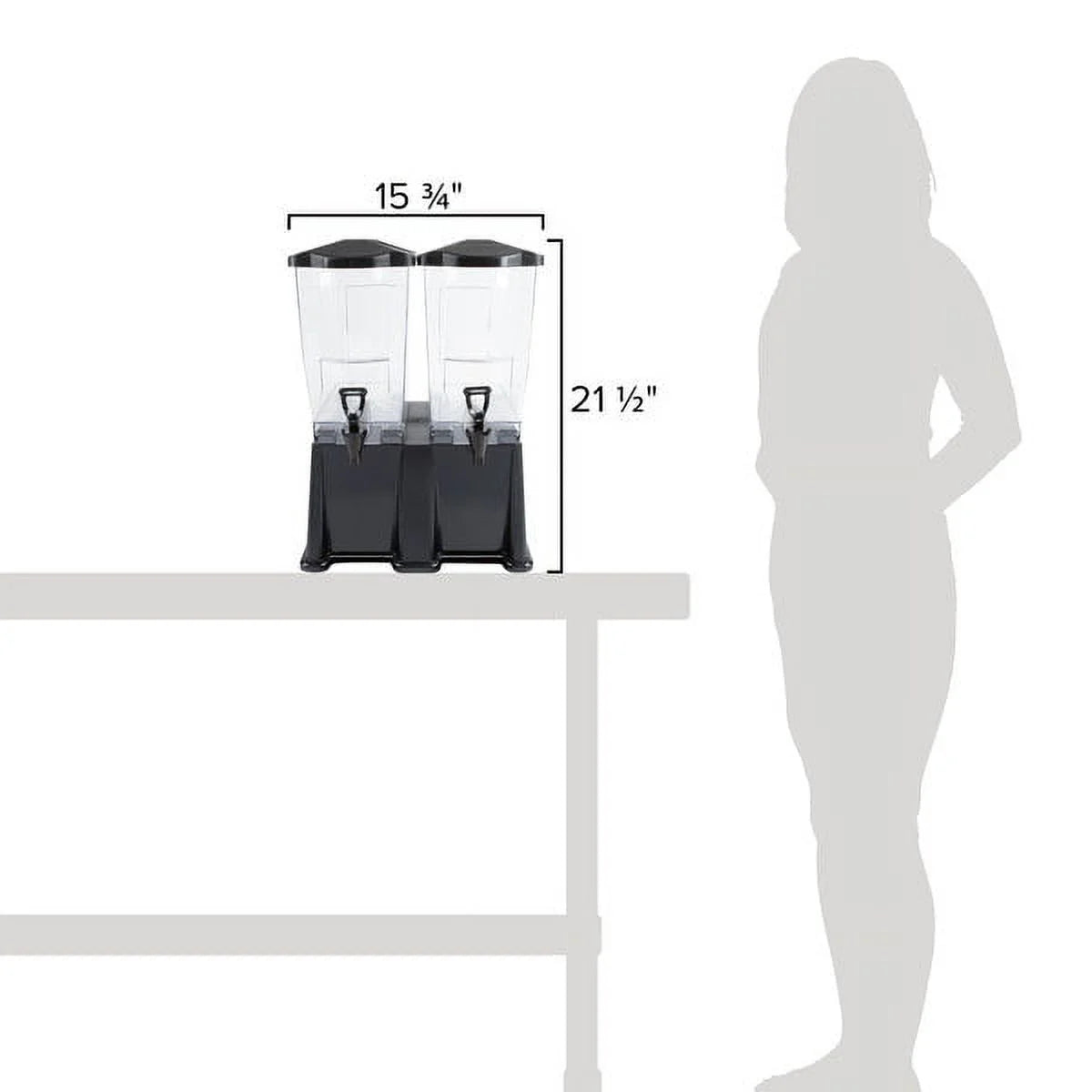 3 Gallon Black Beverage Dispenser K596948