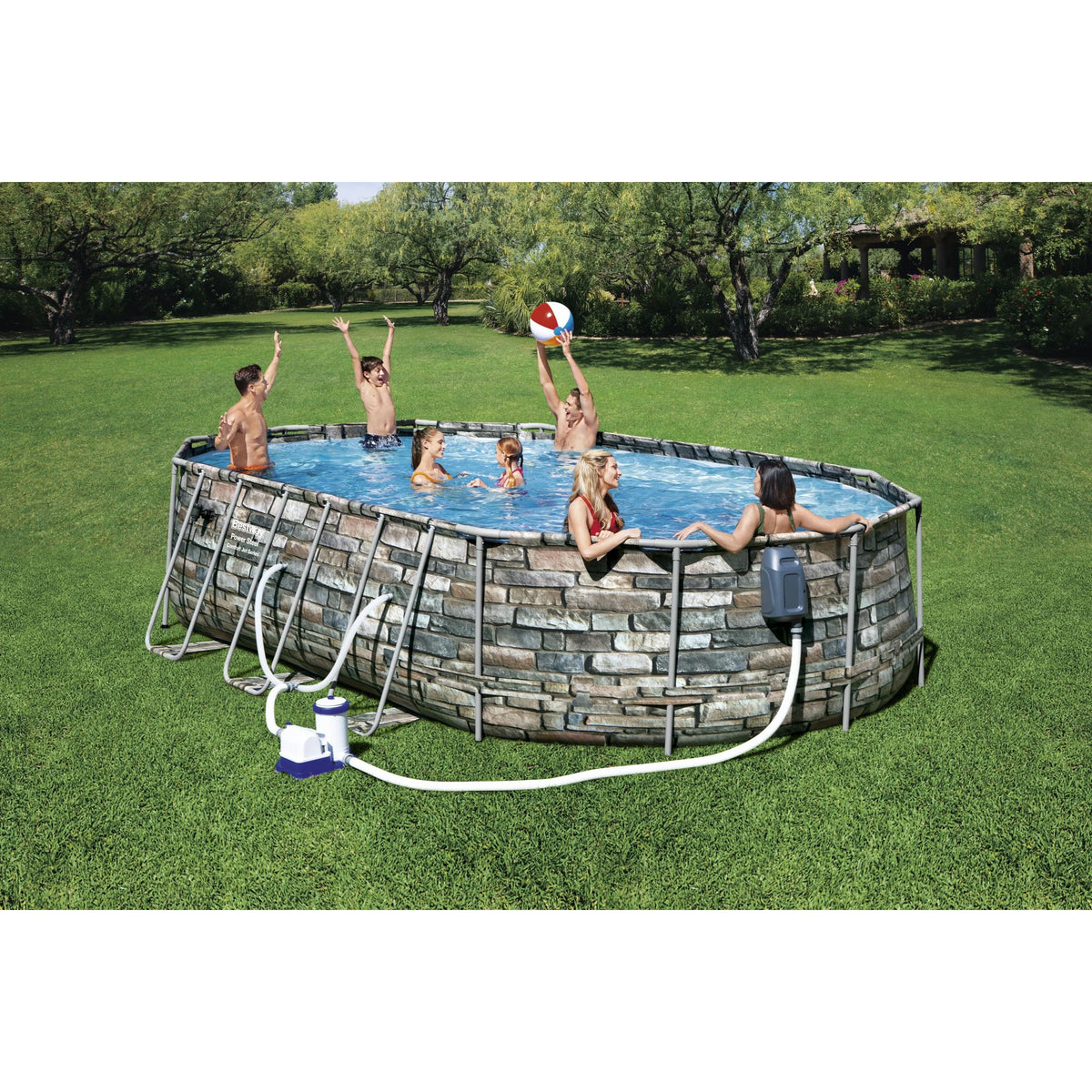 20' x 12' x 48" Oval Above-Ground Pool Set A98997