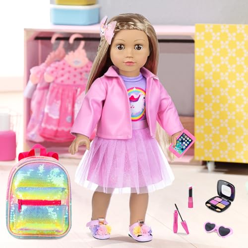 18 Inch Doll Makeup Accessories and Clothes Play Set R78576