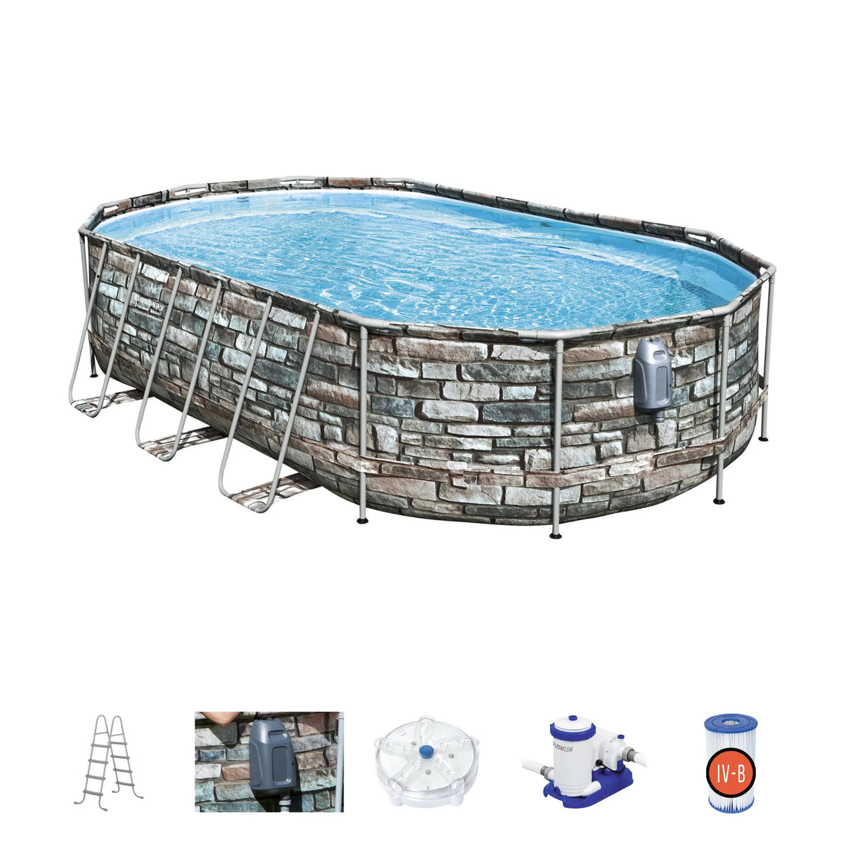 20' x 12' x 48" Oval Above-Ground Pool Set A98997