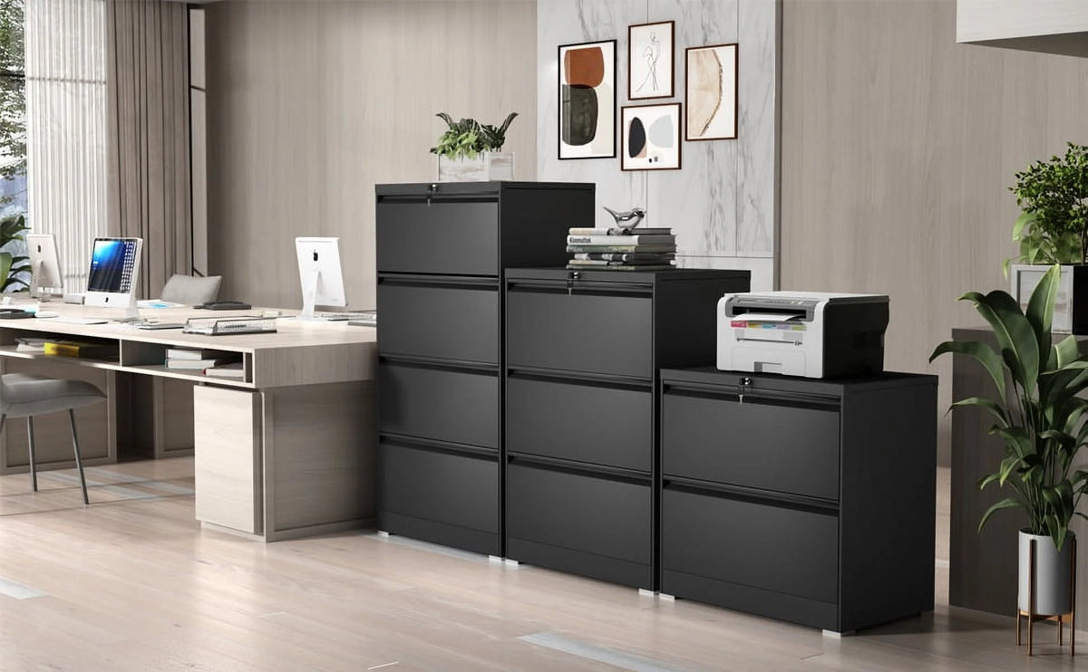 3 Drawer Metal Lateral File Cabinet with Lock R45773