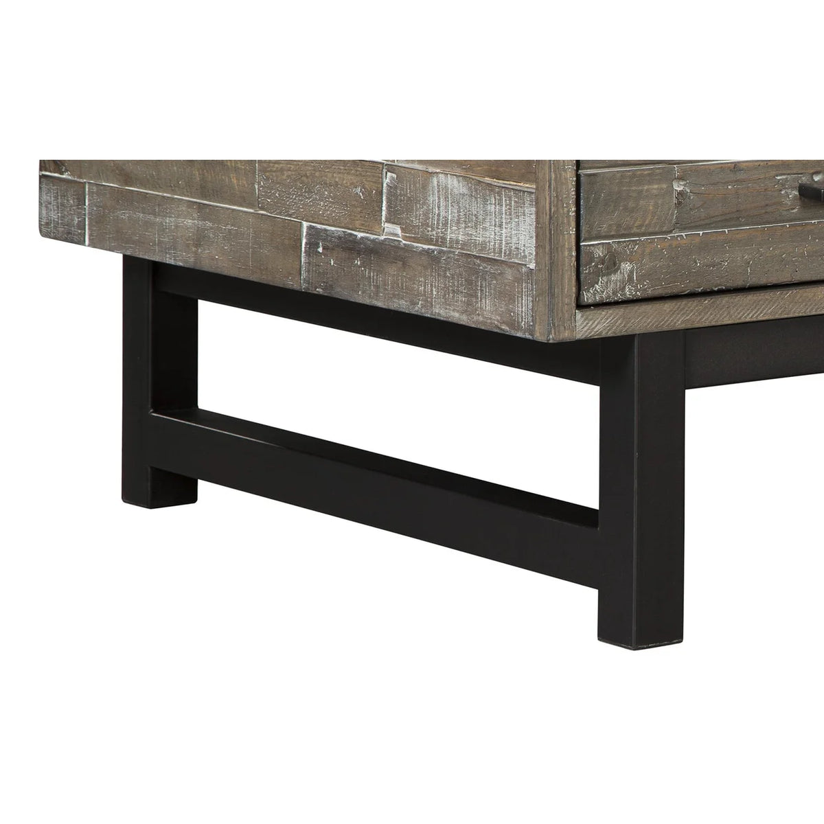 2 Drawer Wooden Lift Top Cocktail Table with Block Legs Brown and Black H113953