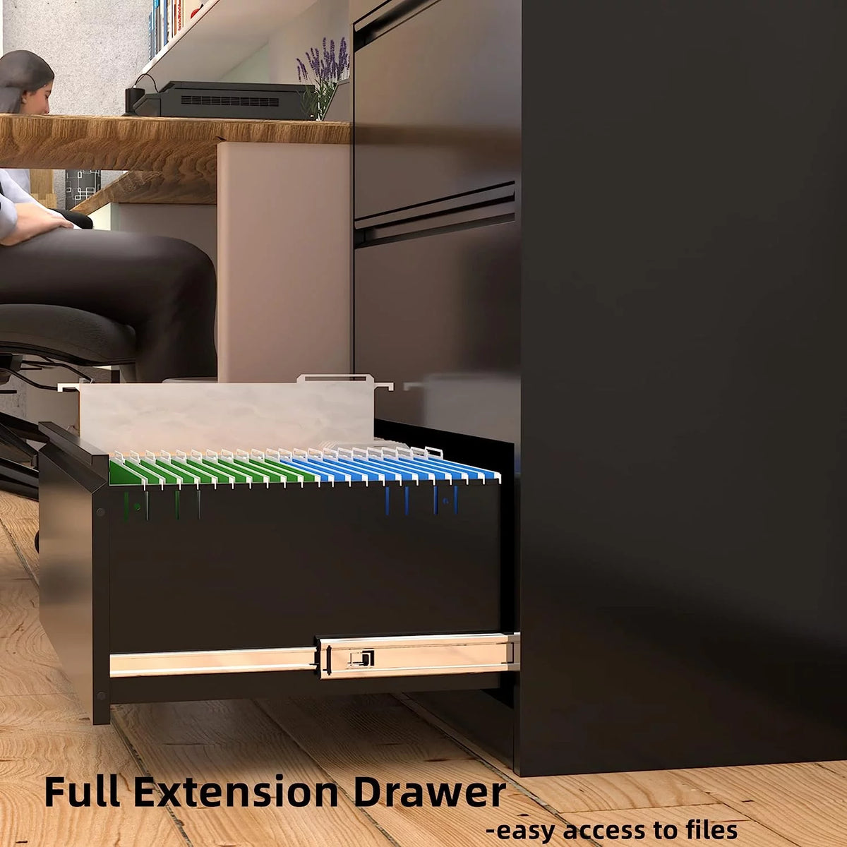 3 Drawer Metal Lateral File Cabinet with Lock R45773