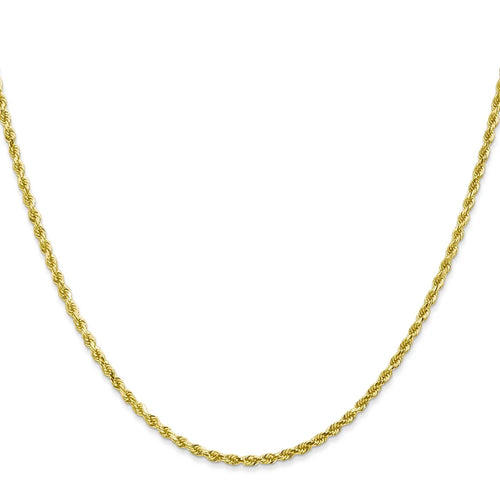 10 Karat Yellow Gold 2mm Diamond-cut Rope Chain Q8852