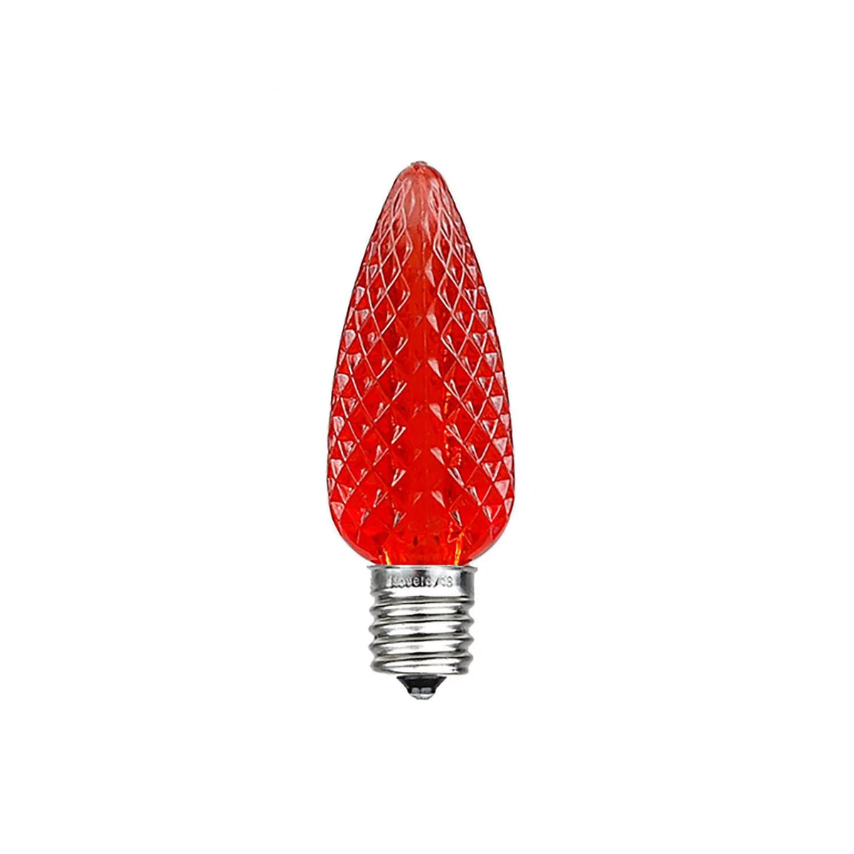 25 Pack C9 LED Faceted Dimmable Outdoor Christmas Replacement Bulbs, Red U88288