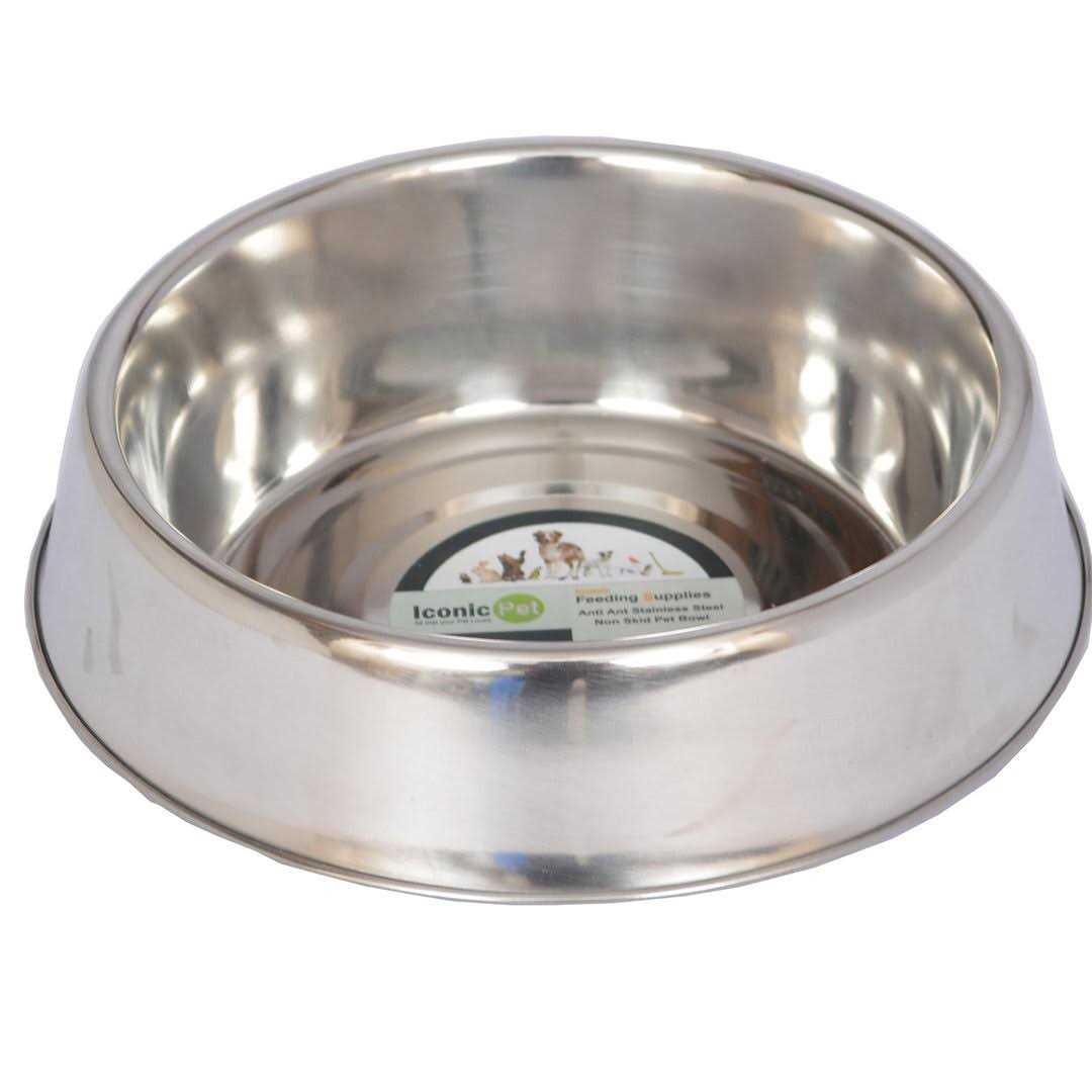 2 Pack Stainless Steel Non Skid Pet Bowl Z6296