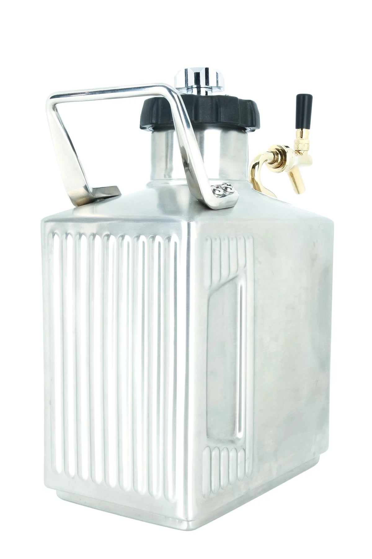 128 oz Brushed Polish Pressurized Growler with Cap and Tap J94734