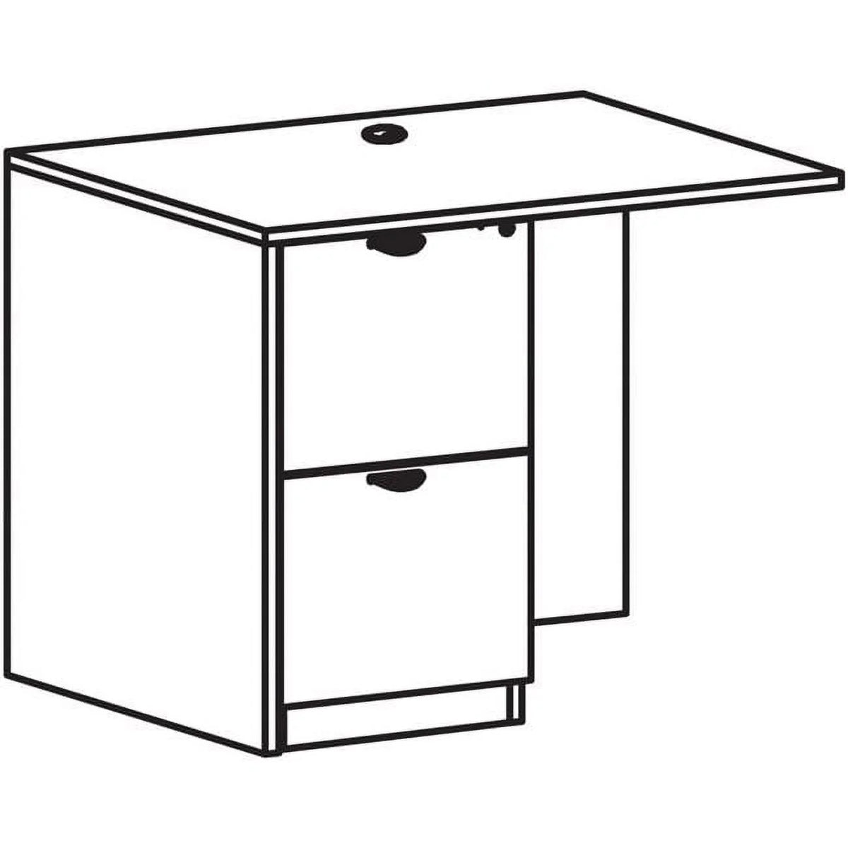 24 x 42 in. Gray Elm Laminate Desk Unit E933