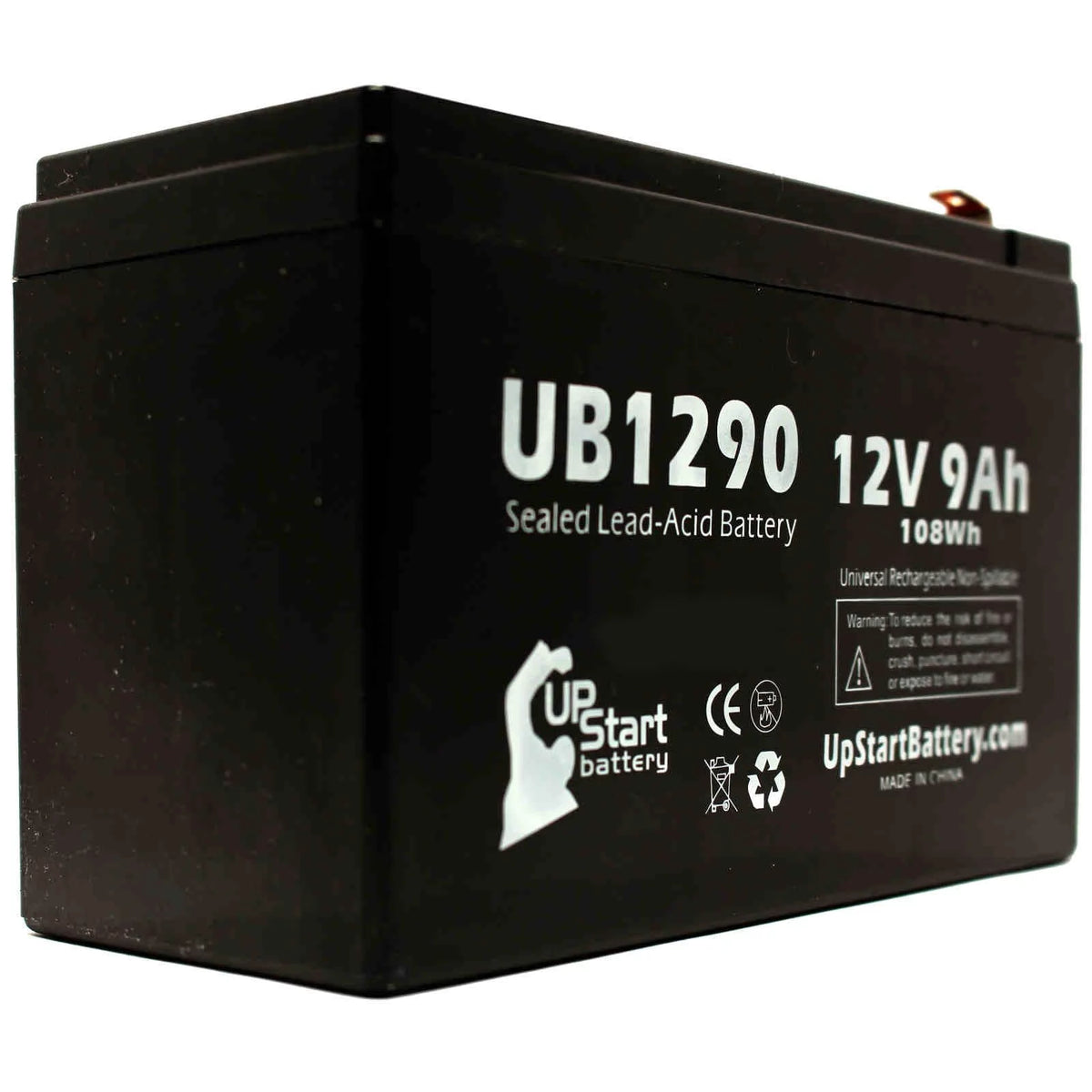 12V 9Ah Sealed Lead Acid Battery with Terminal Adapters J512164