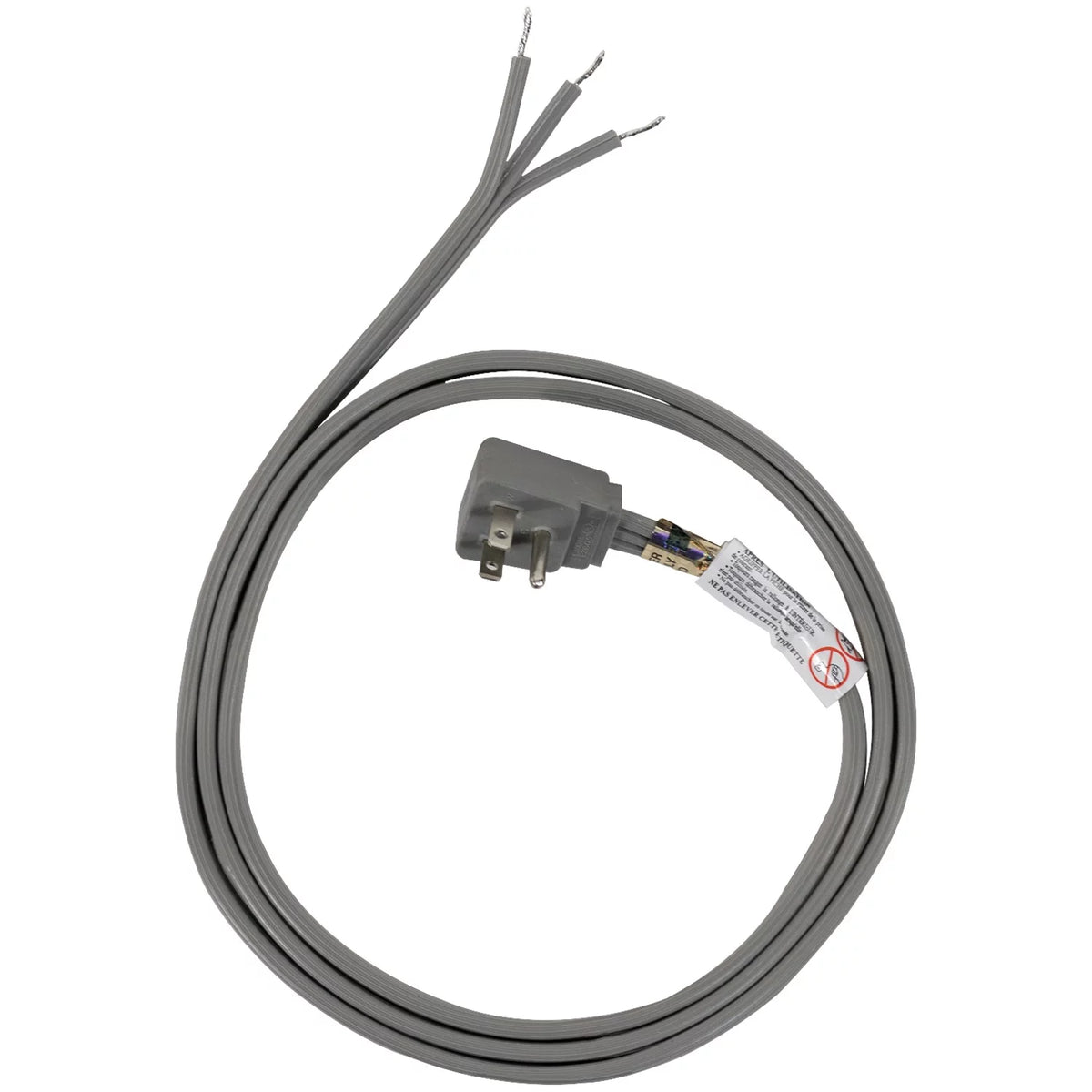 15-Amp 90deg-Angle Plug Head Power Supply Cord, 6ft U7315