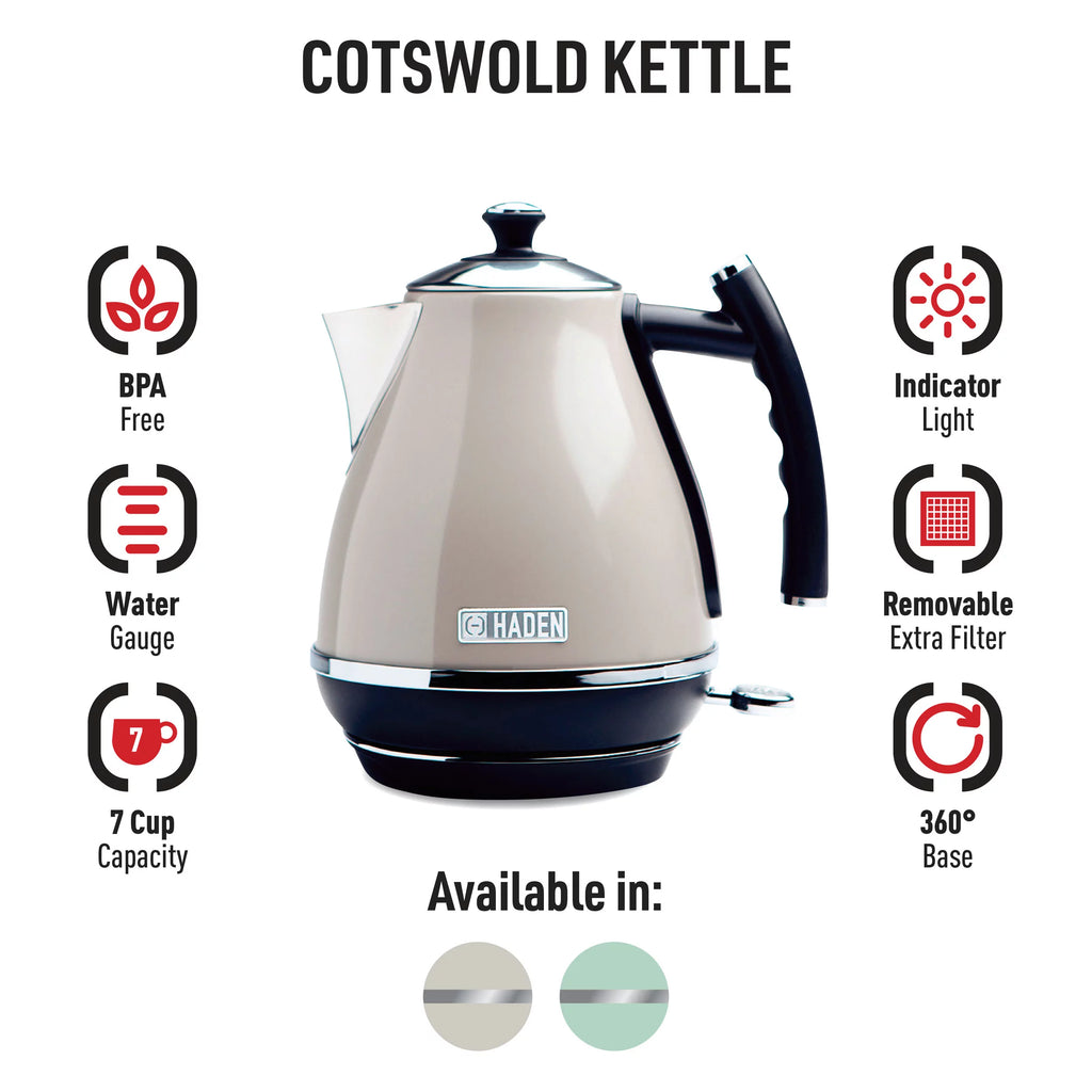 1.7 Liter Stainless Steel Retro Electric Kettle D9769