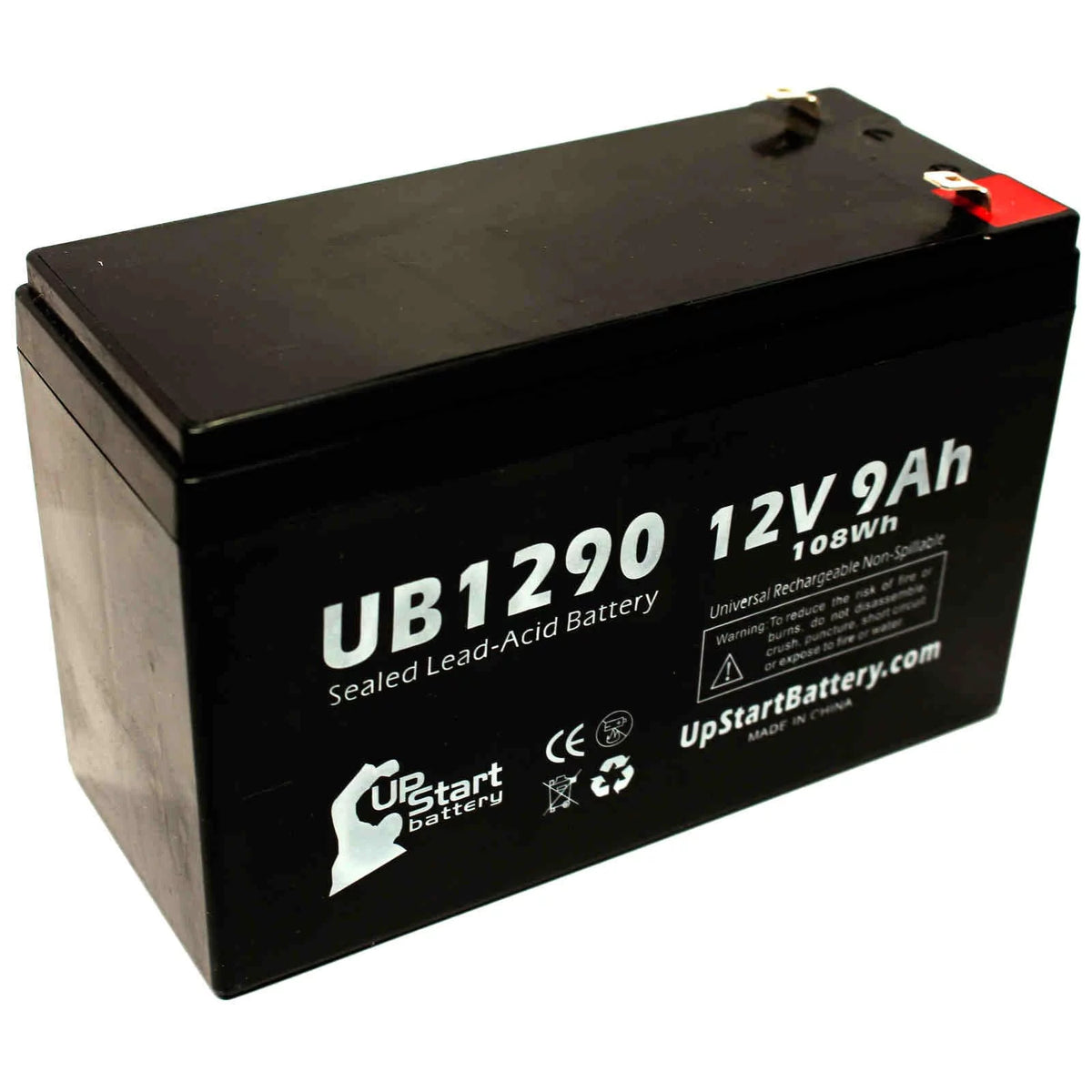12V 9Ah Sealed Lead Acid Battery with Terminal Adapters J512164